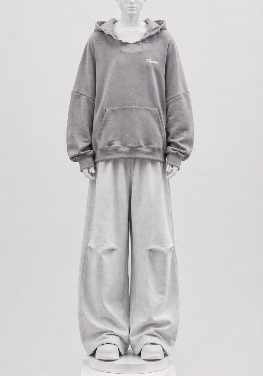Washed Blue Views Collab Cotton Hoodie
